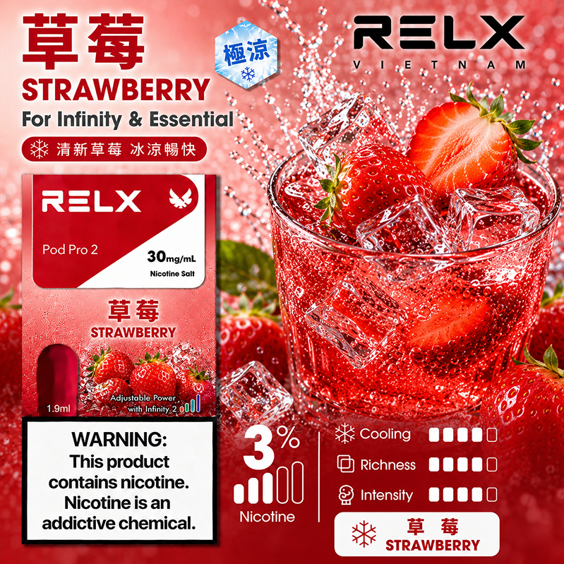 RELX 悅刻六代煙彈｜1.9ml透明油倉｜草莓